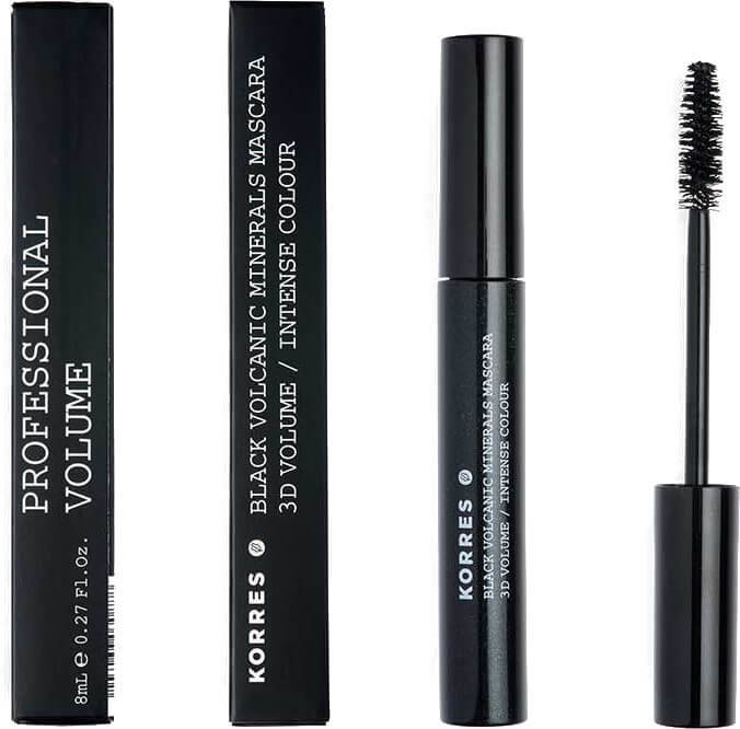 Korres Black Volcanic 3D Volume Mascara 01 Black 8ml 
