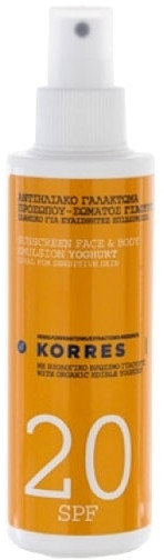Korres Yoghurt Sunscreen Face Body Emulsion SPF20 150ml