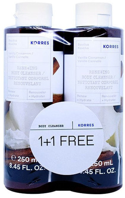 Korres 1+1 Shower Gel Vanilla Cinnamon 2x250ml