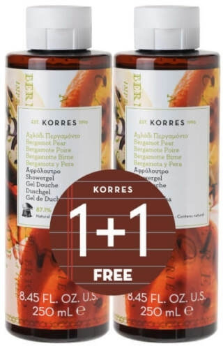Korres 1+1 Shower Gel Pear Bergamot 2x250ml