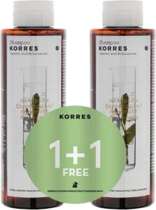 Korres 1+1 Shampoo Against Dandruff & Dry Scalp 2x250ml