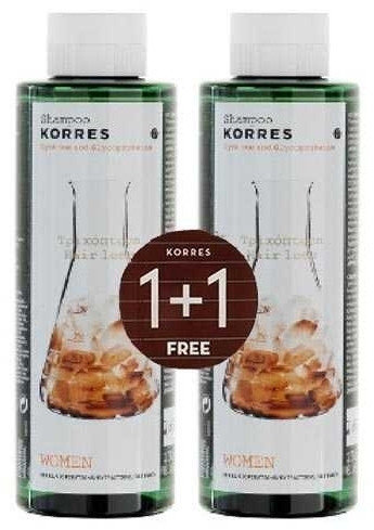 Korres 1+1 Shampoo Women Hair Loss Cystine 2x250ml