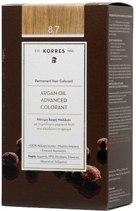 Korres Argan Oil Advanced Colorant 8.7 Βαφή Μαλλιών 50ml