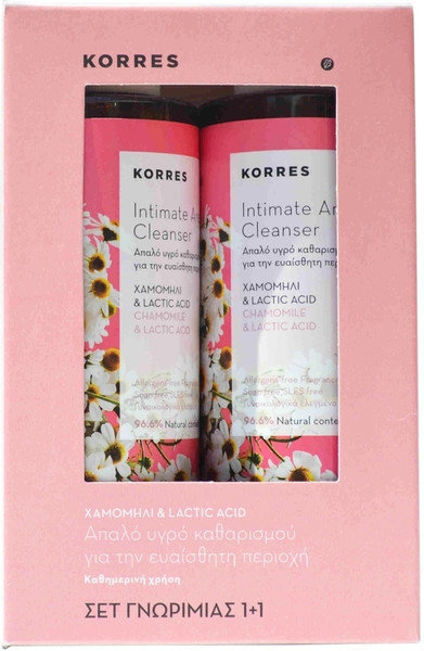 Korres 1+1 Δώρο Intimate Area Cleanser 2x250ml