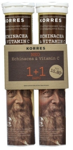 Korres 1+1 Vitamins Echinacea & Vitamin C 2x20eff.tabs