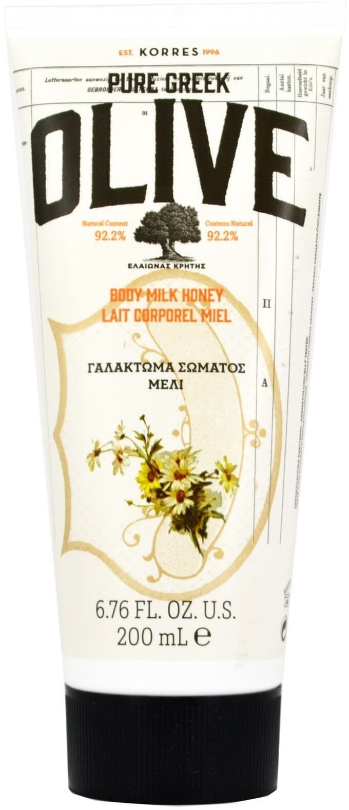 Korres Pure Greek Olive Body Milk Honey 200ml