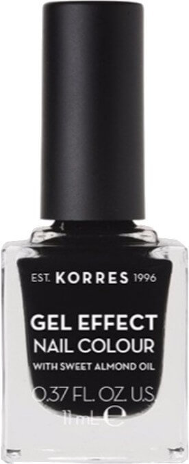 Korres Gel Effect Nail Colour No100 Black 11ml