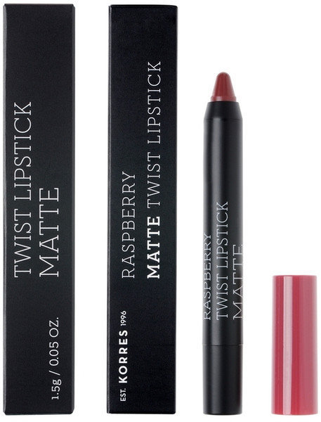 Korres Raspberry Matte Twist Lipstick Addictive Berry 1.5gr