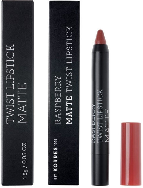 Korres Raspberry Matte Twist Lipstick Ruby Red 1.5gr