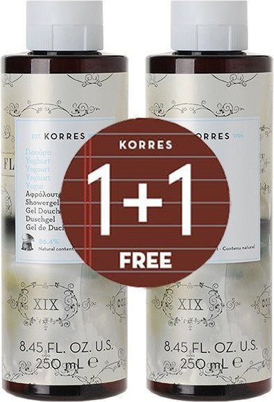 Korres 1+1 Δώρο Shower Gel Yoghurt 2x250ml