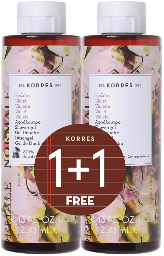 Korres 1+1 Shower Gel Violet 2x250ml
