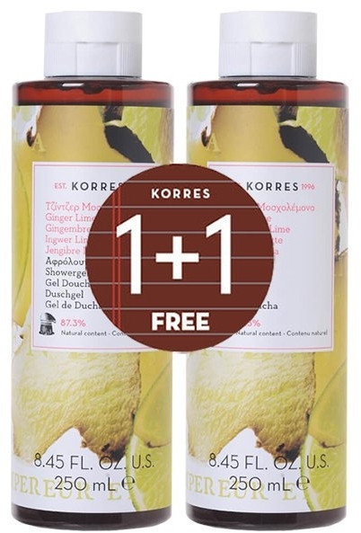 Korres 1+1 Shower Gel Ginger Lime 2x250ml