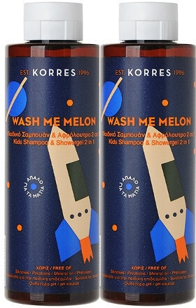 Korres 1+1  Wash me Melon Kids Shampoo Shower Gel 2x250ml