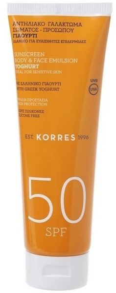 Korres Sunscreen Yoghurt Body Face Emulsion SPF50 250ml