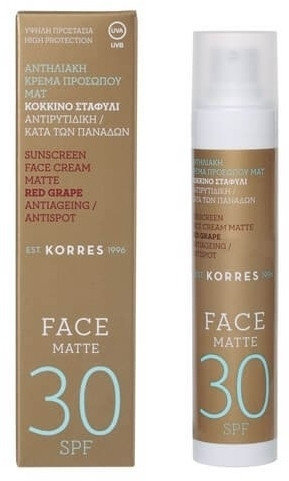 Korres Red Grape Sunscreen Face Cream Antispot SPF30 50ml