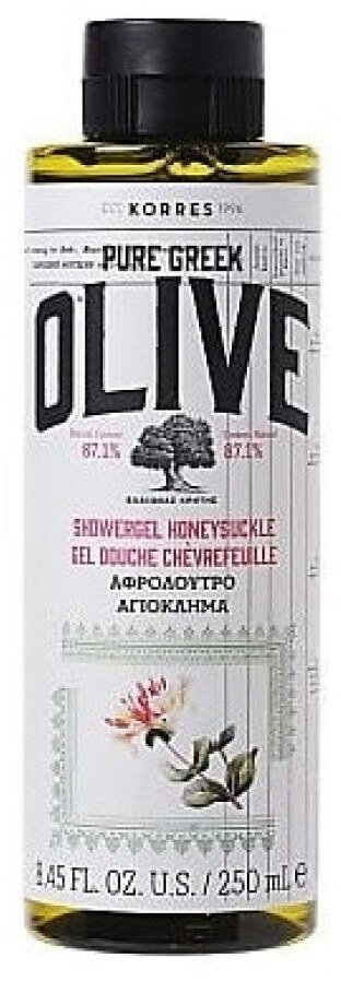 Korres Pure Greek Olive Shower Gel Honeysuckle 250ml