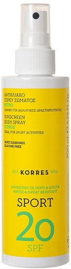 Korres Citrus Sport Body Spray Suncare SPF20 200ml
