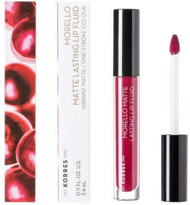 Korres Morello Matte Lasting Lip Fluid Fig 74 3.4ml