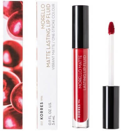 Korres Morello Matte Lasting Lip Fluid Brick Red 59 3.4ml