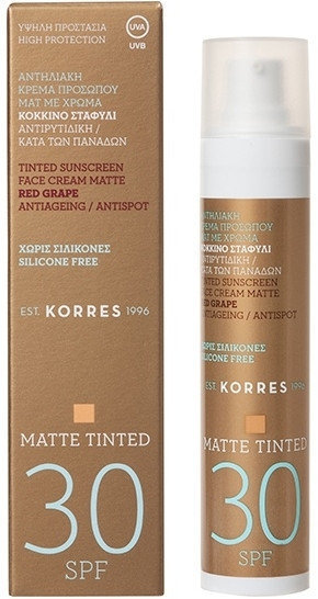 Korres Red Grape Sunscreen Face Cream Tinted SPF30 50ml