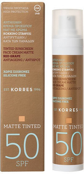 Korres Red Grape Tinted Sunscreen Face Cream SPF50 50ml