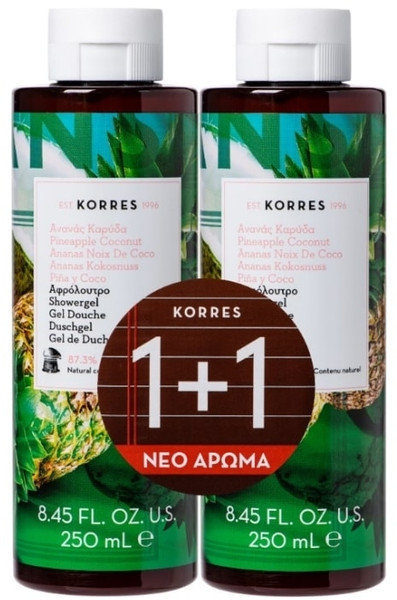 Korres 1+1 Shower Gel Pineapple Coconut 2x250ml