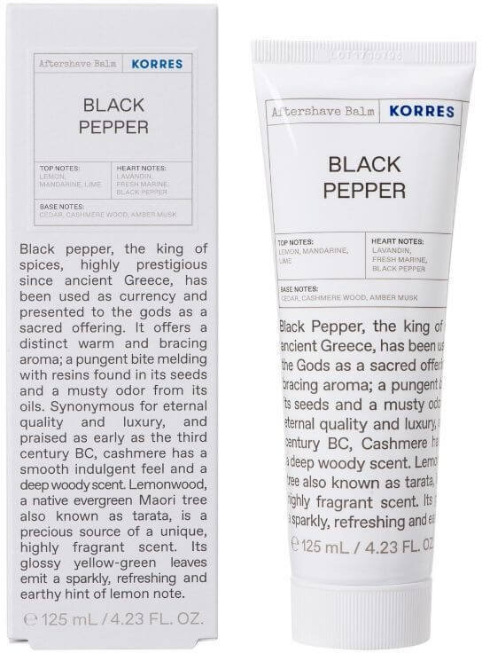 Korres After Shave Balm Black Pepper 125ml