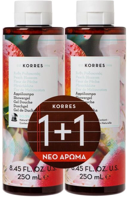 Korres 1+1 Shower Gel Peach Blossom 2x250ml