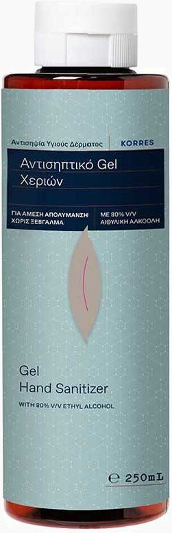 Korres Gel Hand Sanitizer Ethyl Alcohol 80% 250ml