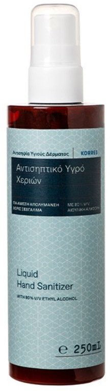 Korres Liquid Hand Sanitizer 80% Ethyl Alcohol Spray 250ml