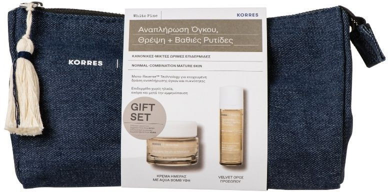 Korres White Pine Day Cream Normal Mixed Skin+Face Serum Set