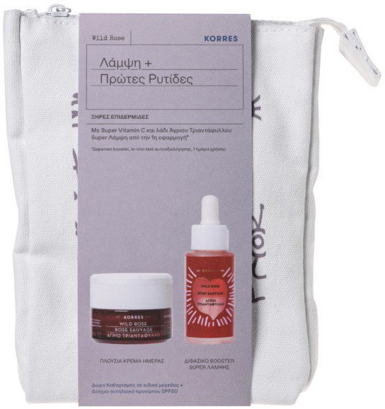 Korres Set Wild Rose Booster & Cream For Dry Skin