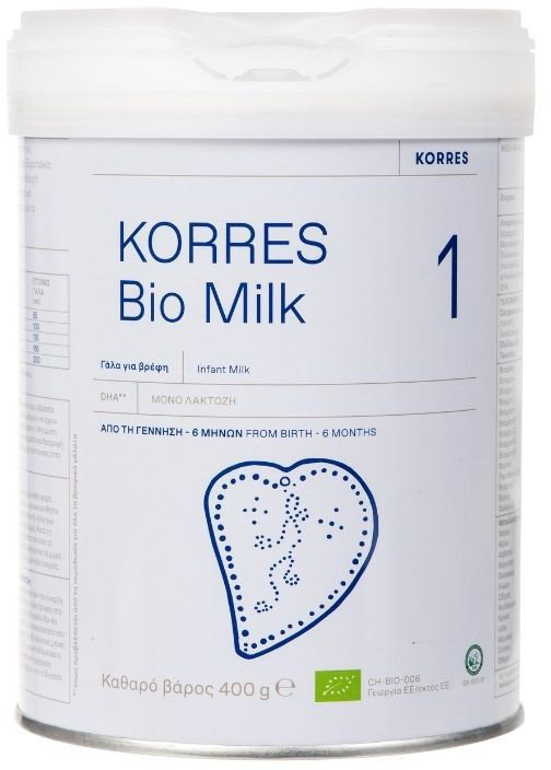 Korres Bio Milk 1 (0-6 μηνών) 400gr