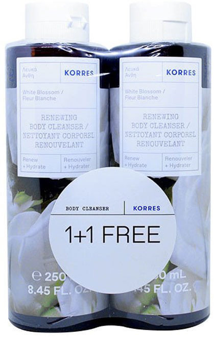 Korres 1+1 Renewing Body Cleanser White Blossom 2x250ml