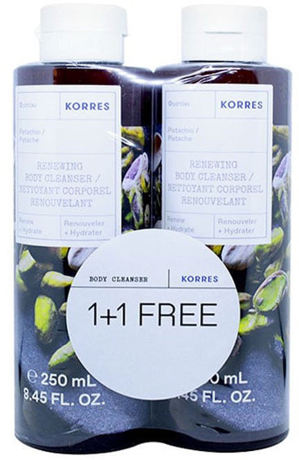 Korres 1+1 Renewing Body Cleanser Pistachio  2x250ml