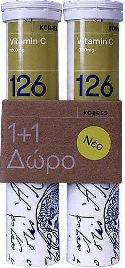 Korres 1+1 126 Vitamin C 1000mg 2x18eff.tabs