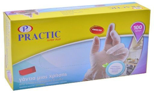 Practic Super Plus Large Vinyl Gloves 100τμχ