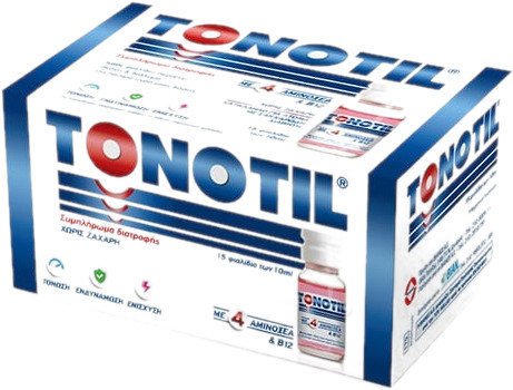 Tonotil  Συμπλήρωμα Διατροφής Mε 4 Αμινοξέα και B12 15x10ml