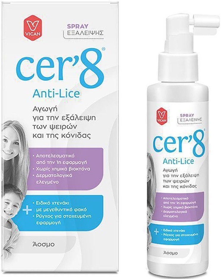 Vican Cer'8 Anti-Lice Elimination Spray 125ml