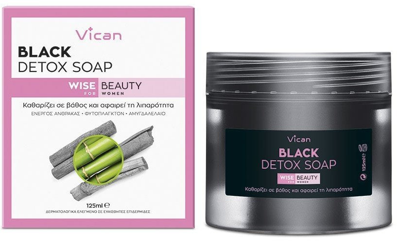 Vican Wise Beauty for Women Black Detox Soap 125ml