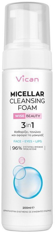 Vican Wise Beauty Micellar Cleansing Foam 3in1 200ml