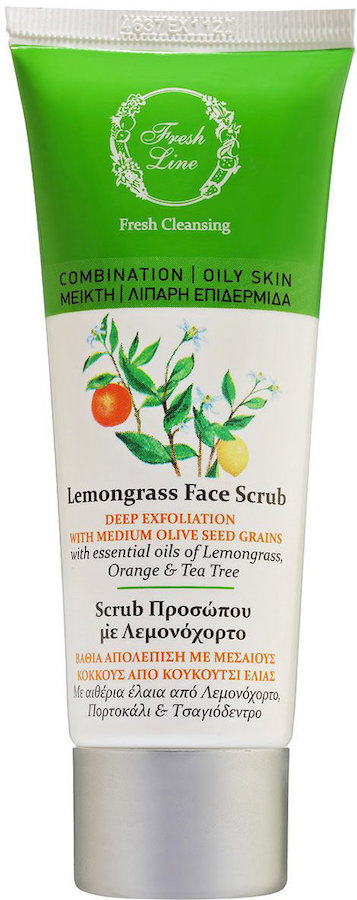 Fresh Line Lemongrass Face Scrub with Orange & Tea Tree 75ml