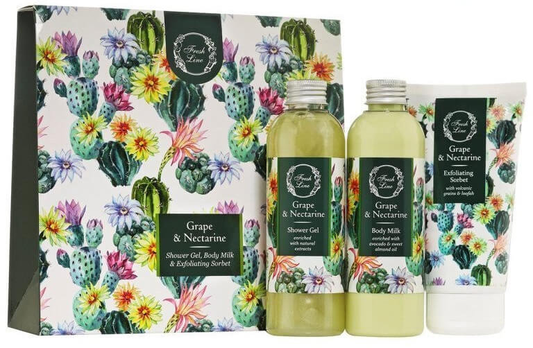 Fresh Line Grape & Nectarine Body Set 