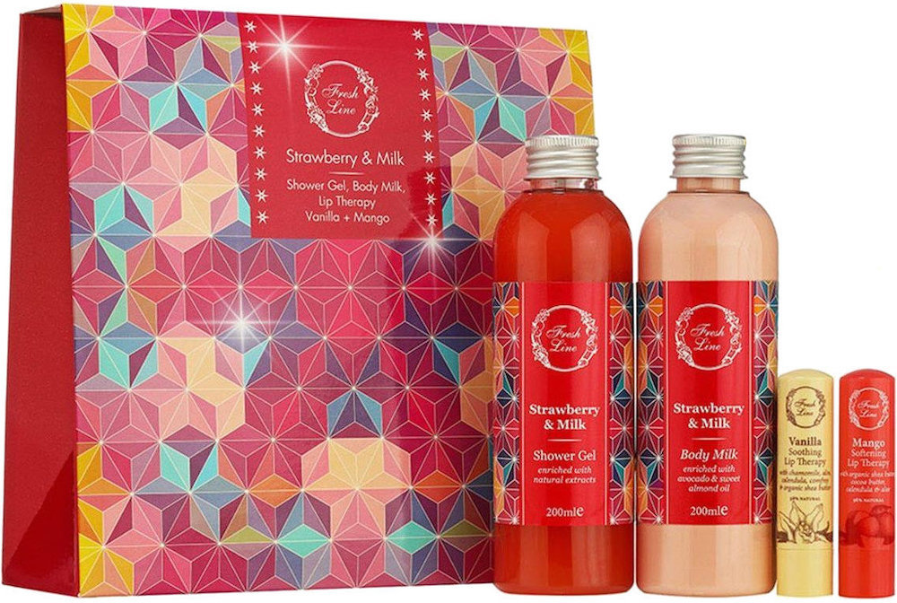 Fresh Line Christmas Set Strawberry and Milk
