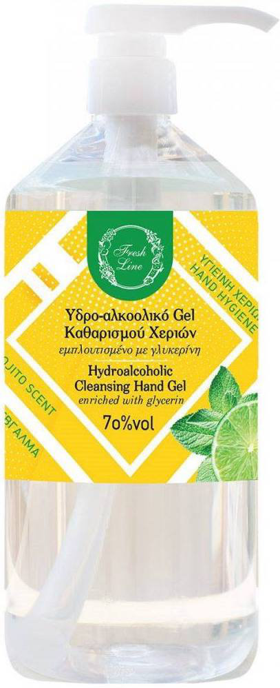 Fresh Line Antiseptic Gel with a Fresh Mojito Fragrance 1Lt