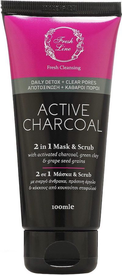 Fresh Line Active Charcoal 2in1 Mask & Scrub 100ml