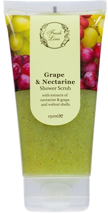 Fresh Line Grape & Nectarine Shower Scrub 150ml