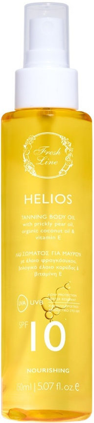 Fresh Line Helios Tanning Body Oil SPF10 150ml