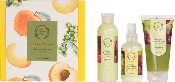 Fresh Line Grape & Nectarine Σετ Περιποίησης Σώματος 3τμχ