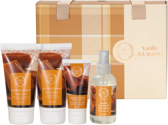 Fresh Line Promo Xmas25 Vanilla & Caramel Σετ Περιποίησης Σώματος 4τμχ